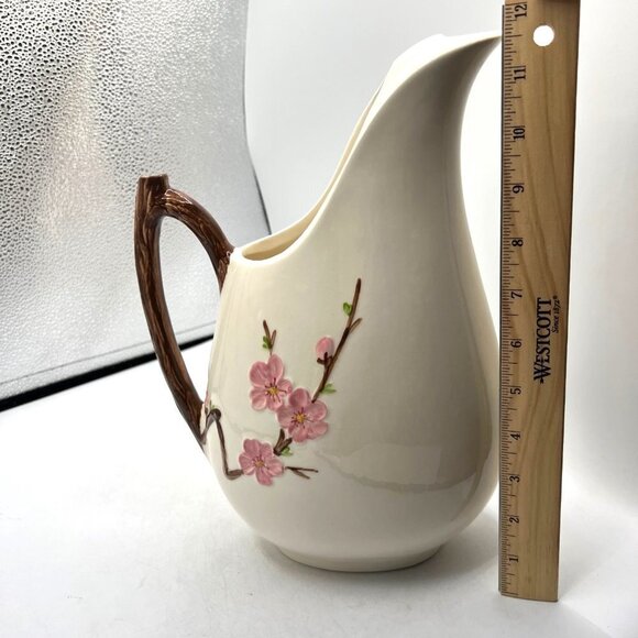 Vintage Large Metlox Poppytrail Peach Blossom Water Pitcher 64 oz | HTF Mid Cent - Picture 9 of 14